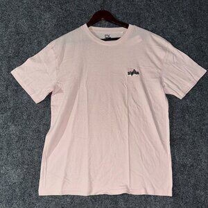 Pacsun Pac Cares Tee Shirt Mens Medium Pink Cotton Short Sleeve Logo